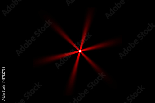 Red Laser Beam on Black Background