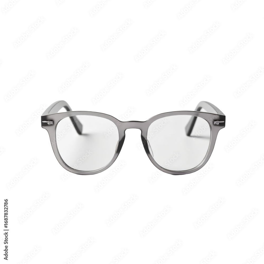 Fototapeta premium Pair of rimless, minimalist eyeglasses isolated