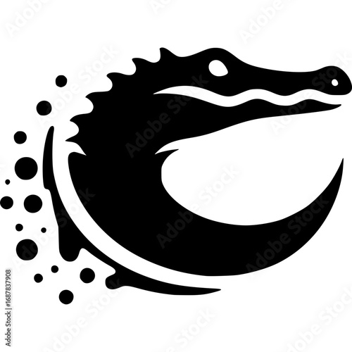 Krokodil Logo Zeichen Icon - 14