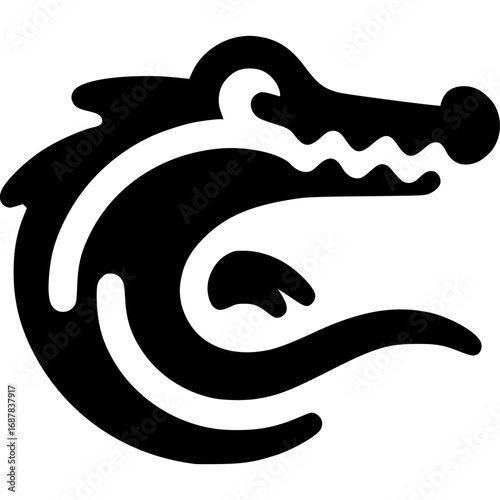 Krokodil Logo Zeichen Icon - 3