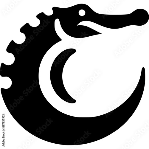 Krokodil Logo Zeichen Icon - 9