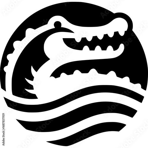 Krokodil Logo Zeichen Icon - 15