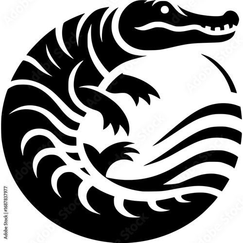 Krokodil Logo Zeichen Icon - 13