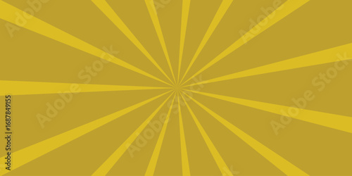 Warm Golden Yellow Sunburst Rays on Solid Golden Yellow Background Abstract Geometric Pattern for Rich and Warm Designs