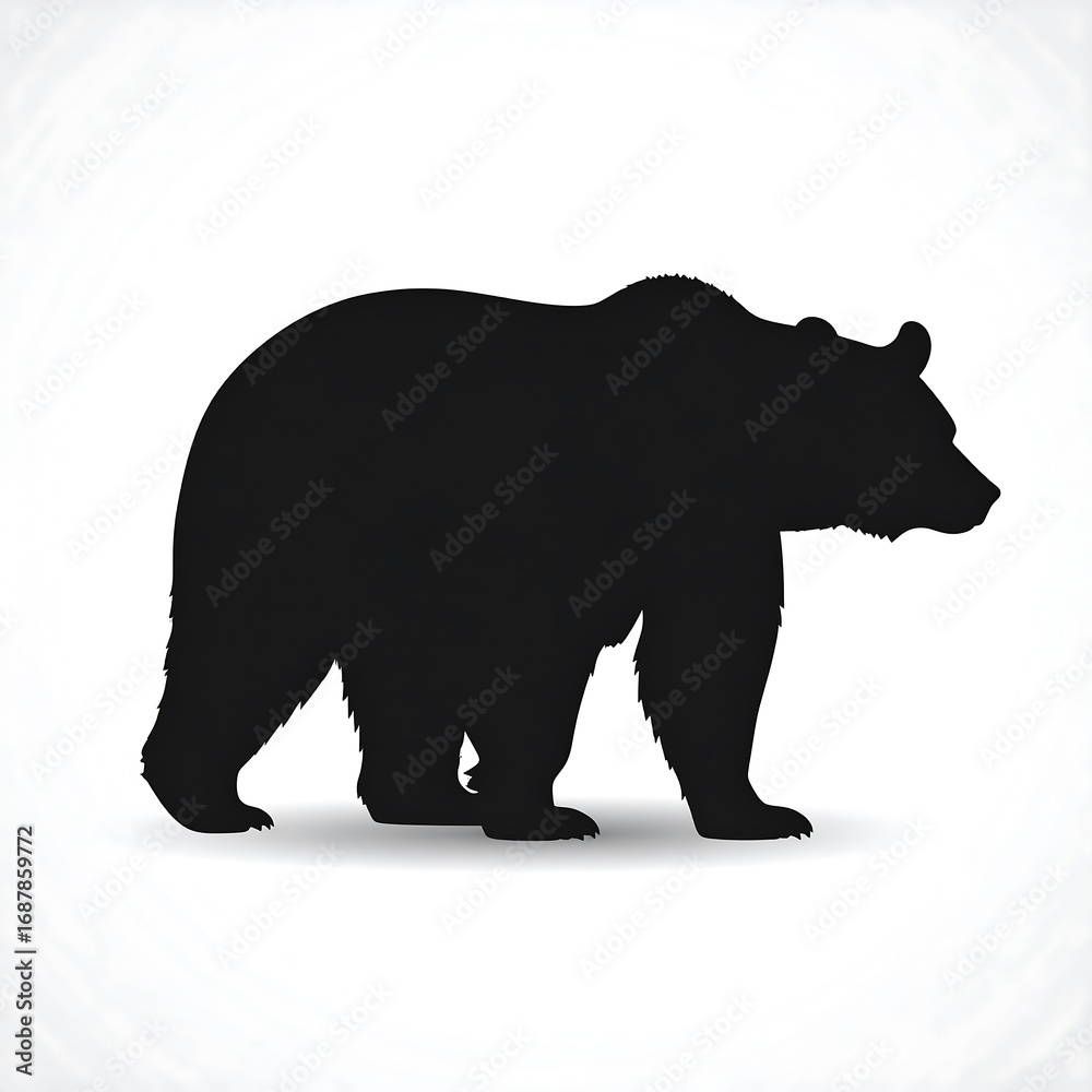 Fototapeta premium Profile silhouette of a bear