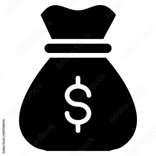 Money Bag glyph icon