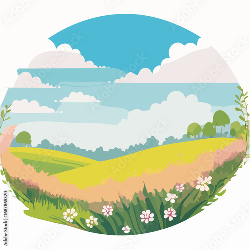 Vector of flower grass or blooming shrub isolated on white background ,watercolor tree elevation for landscape concept,environment panorama scene,eco design,meadow for spri