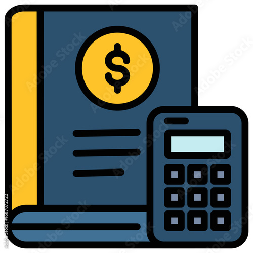 Ledger Book outline mixed icon