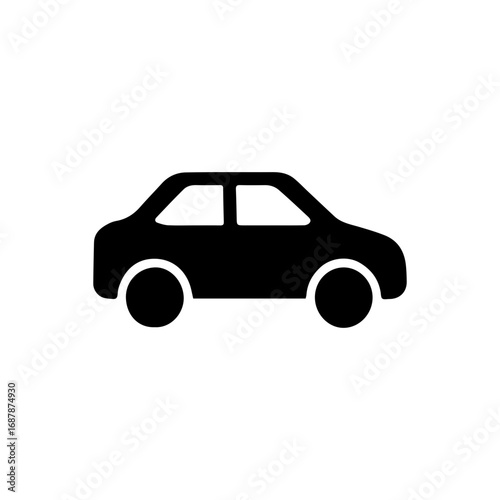 Car signage logo icon with transparent background for transportation, traffic, and vehicle design
