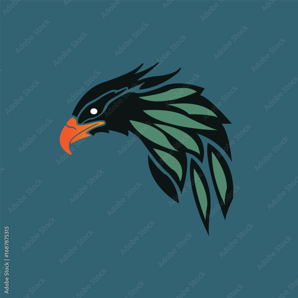 Naklejka premium vector illustration of an eagle