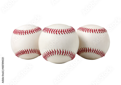 Three baseballs in a row