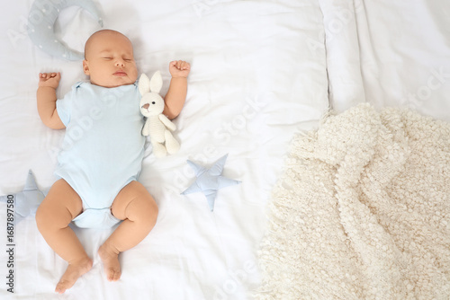 Adorable little baby with t...