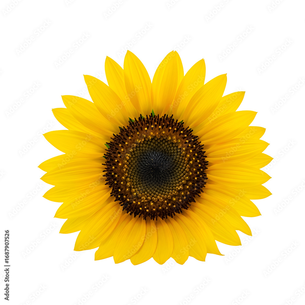Fototapeta premium Vibrant Sunflower Blooms on Transparent Background, Nature's Beauty in High Definition, Perfect for Design Projects.