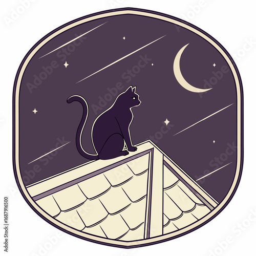 Midnight Cat Logo Quiet and Elegant Brand
