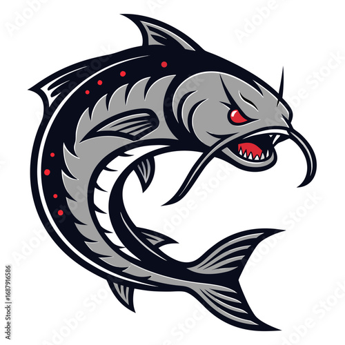 Savage Catfish Logo Fierce and Fearless
