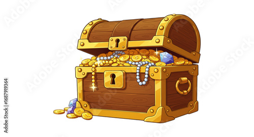 treasure chest isolated
