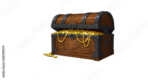 treasure chest isolated