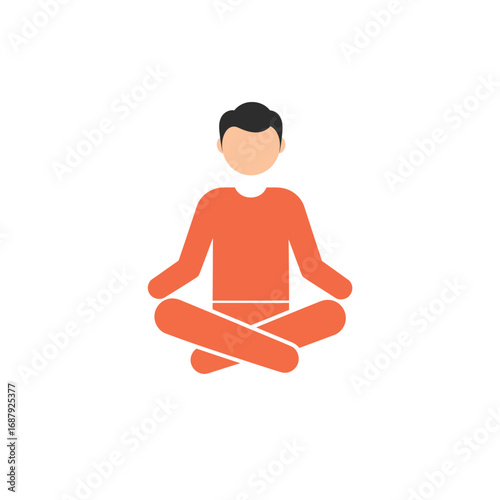 person meditating in lotus position for calm relaxation wellness and peace suitable for yoga studio ads.