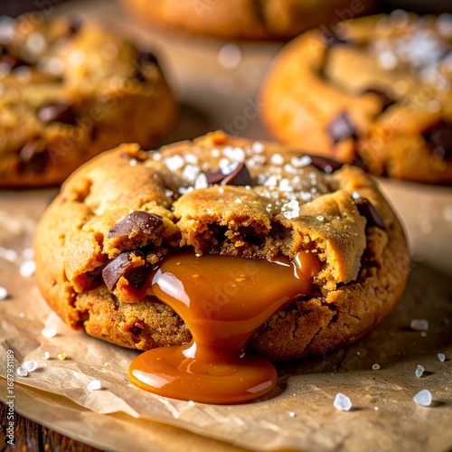 Caramel-Stuffed Chocolate Chip Cookie