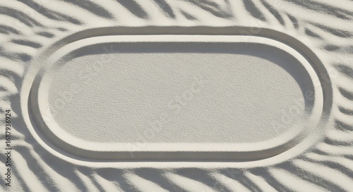 Elegant sand pattern backdrop with a central oval frame providing neutral texture for text