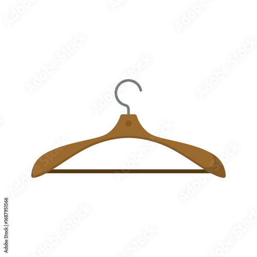 Clothes hanger icon flat vector design illustration template in trendy style