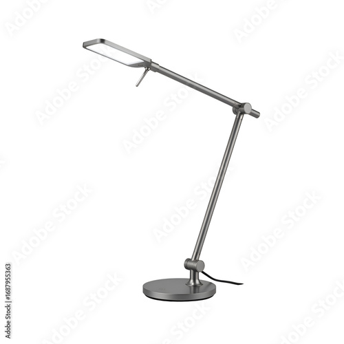 Modern Desk Lamp with Adjustable Arm and Transparent Background