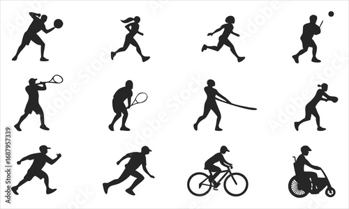 sport silhouettes set