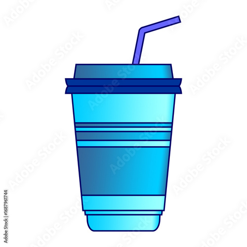 blue glass of water