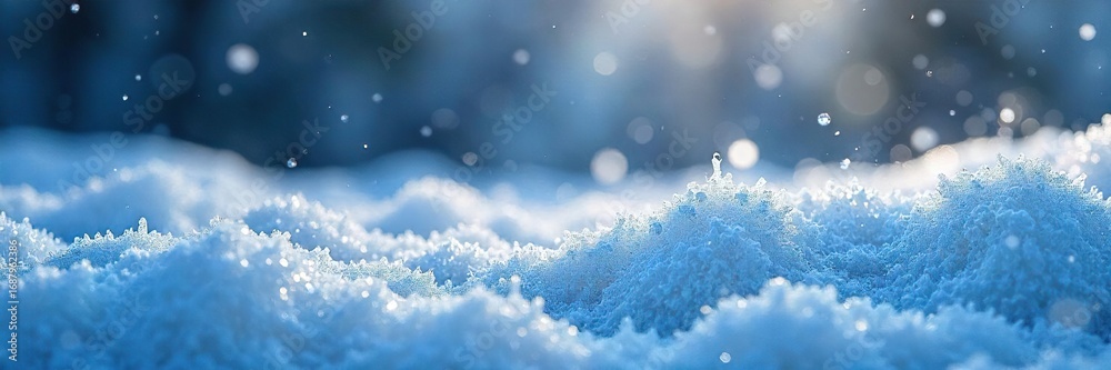 Fototapeta premium Shimmering ice crystals glitter, reflecting a cold winter light A breathtaking display of frozen beauty, perfect for winter wonderland themes , season, winter, holiday