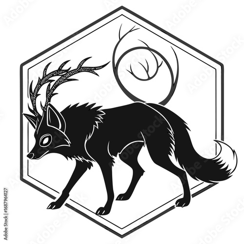 Horned Fox Logo Trickster of the Abyss
