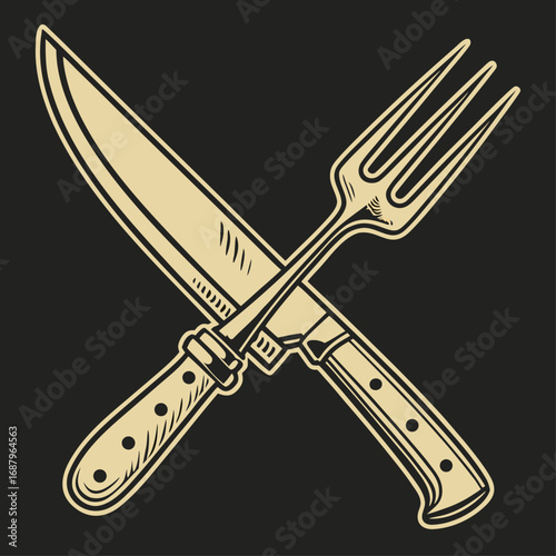 Luxury Chef Tools Emblem
