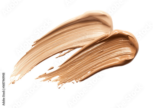Light beige foundation smudged in a heart shape