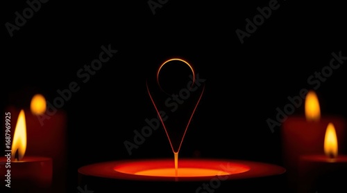 Glowing Location Pin Candles.