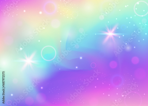 Girl Background. Purple Kawaii Gradient. Unicorn Hologram. Fairytale Blurred Effect. Pink Mystical Invitation. Lilac Galaxy Pattern. Fairy Glitter. Candy Girl Background.