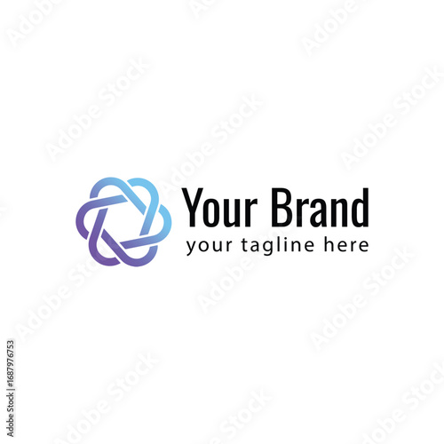 Free Download Minimalist and modern abstract logo design with gradient colors for startup and corporate business, isolated on white background - GFXLoad