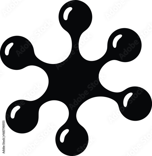 Modern liquid metaball vector icon.eps