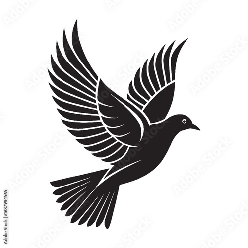 Flying Birds Silhouette Vector Illustration