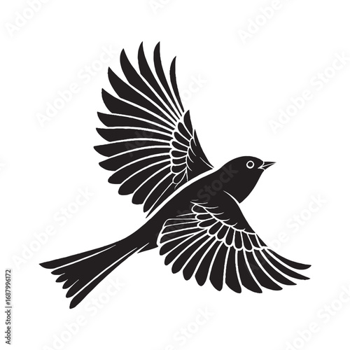 Flying Birds Silhouette Vector Illustration