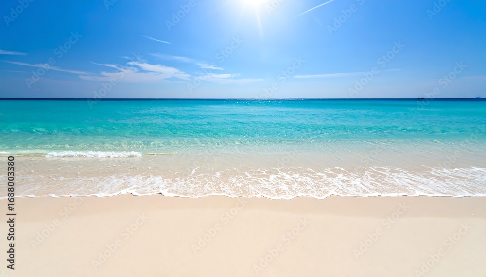 Fototapeta premium Pristine beach scene under a vibrant sky (3)