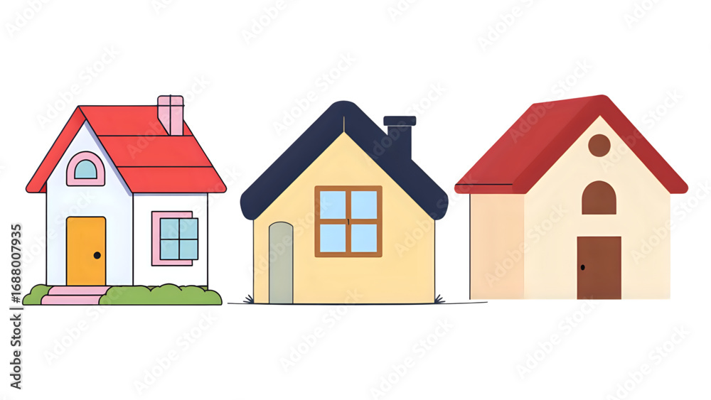 Fototapeta premium vector illustration of houses