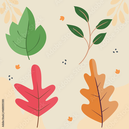 autumn leaves vector illustration