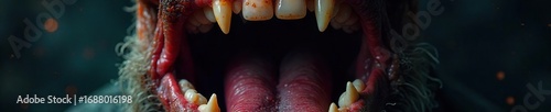 Close-up of a ravenous, gaping maw, symbolizing insatiable hunger and greed; a dark, textured depiction of voracious appetite , mouth,  desire,  engulfing