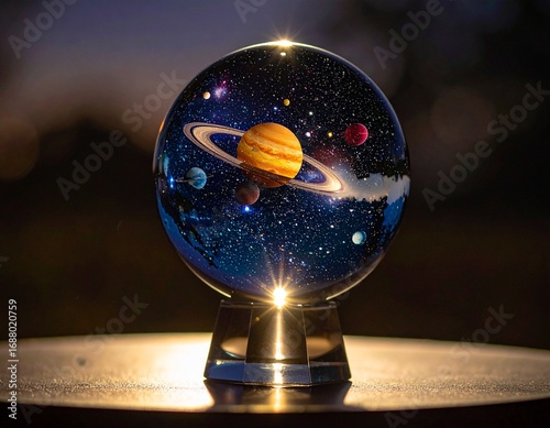 solar system in a glass