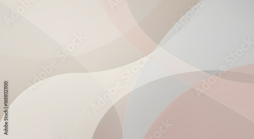 Abstract pastel layered shapes, evoking a sense of calm and tranquility