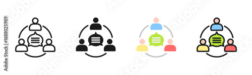 Communication Icon Pack In Multiple Styles