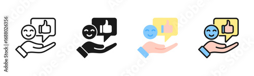 Satisfaction Icon Pack In Multiple Styles