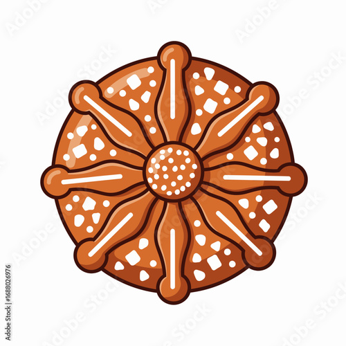 Colorful bouquet of marigold flowers, decorated with Day of the Dead skulls and papel picado, festive and symbolic.