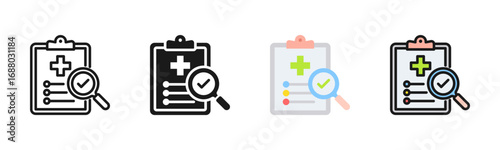 Diagnosis Icon Pack In Multiple Styles