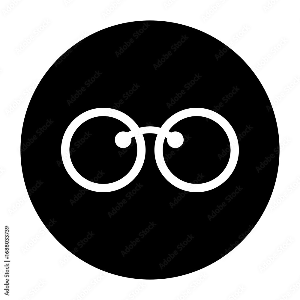 Fototapeta premium black and white illustration of glasses icon