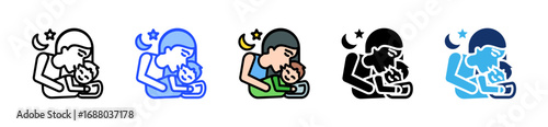 Goodnight Kiss Icon Collection With Multiple Styles